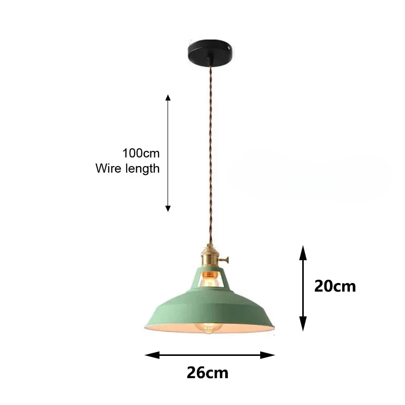 Retro Industrial Pendant Lights – Colourful Hanging Lamps