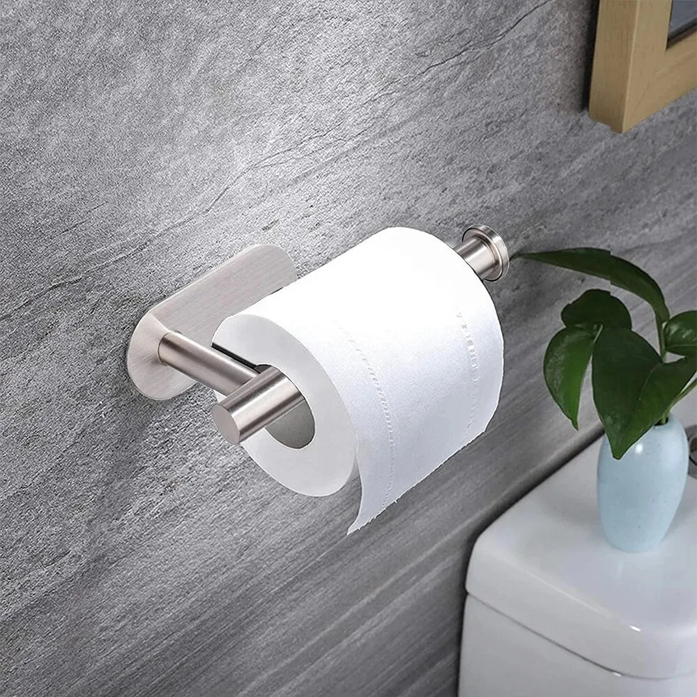 4-Piece Bathroom & Kitchen Wall Hooks – Adhesive Towel, Toilet Paper, Napkin, and Coat Holders