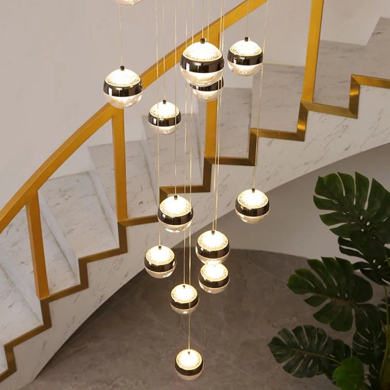 Modern Stair Pendant Chandelier – LED Ceiling Light