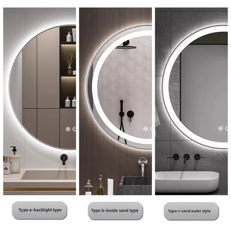 Smart LED Bathroom Mirror – Anti-Fog, Touch Control
