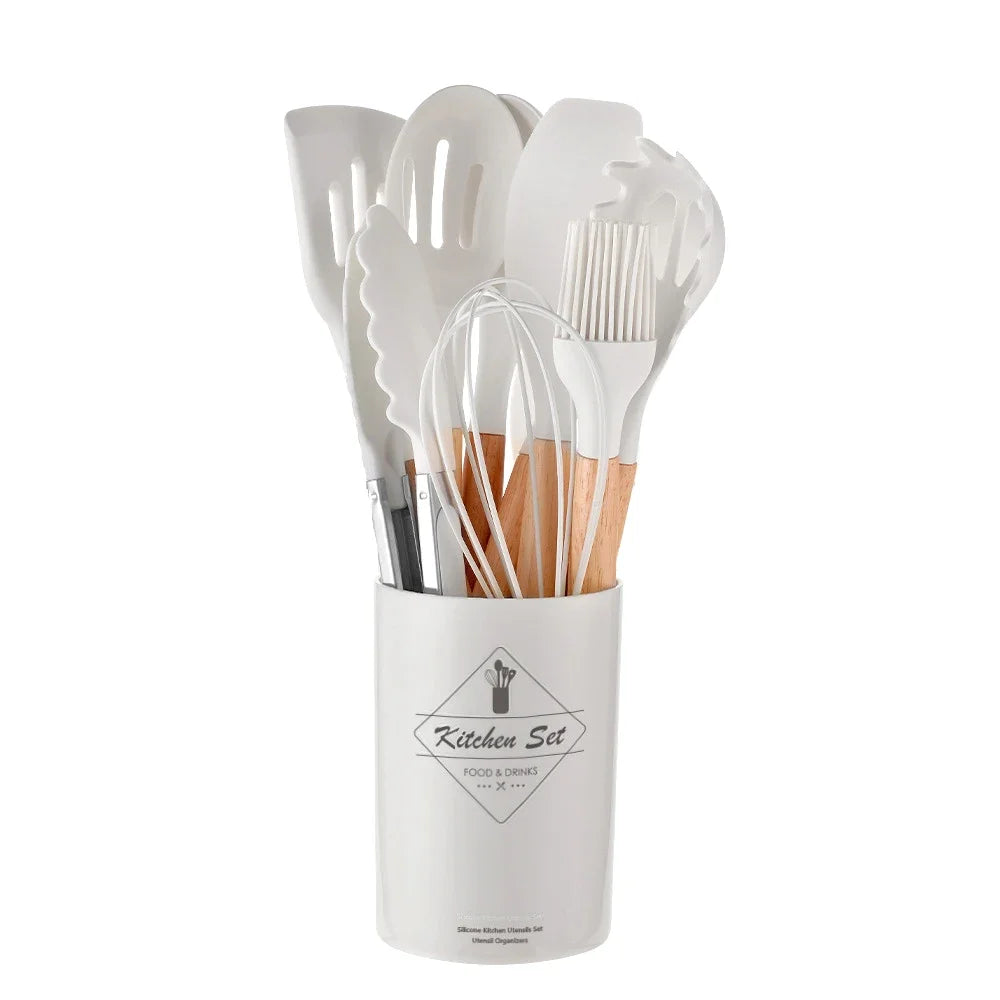 Silicone Kitchenware Non-Stick Cookware Utensils Set