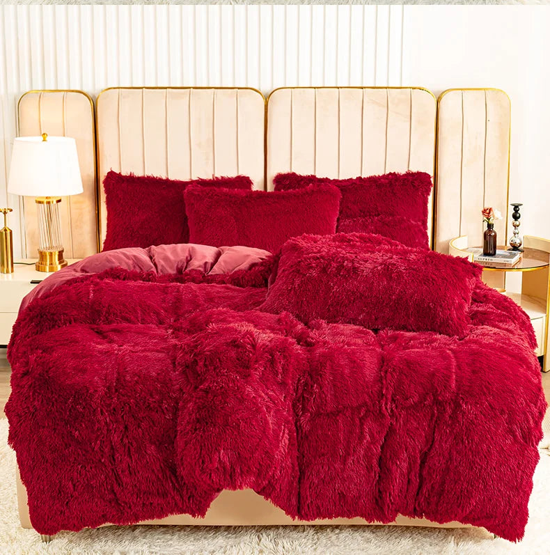 3-Piece Luxurious Plush Duvet Cover Set – Ultra-Soft Faux Fur Comfort