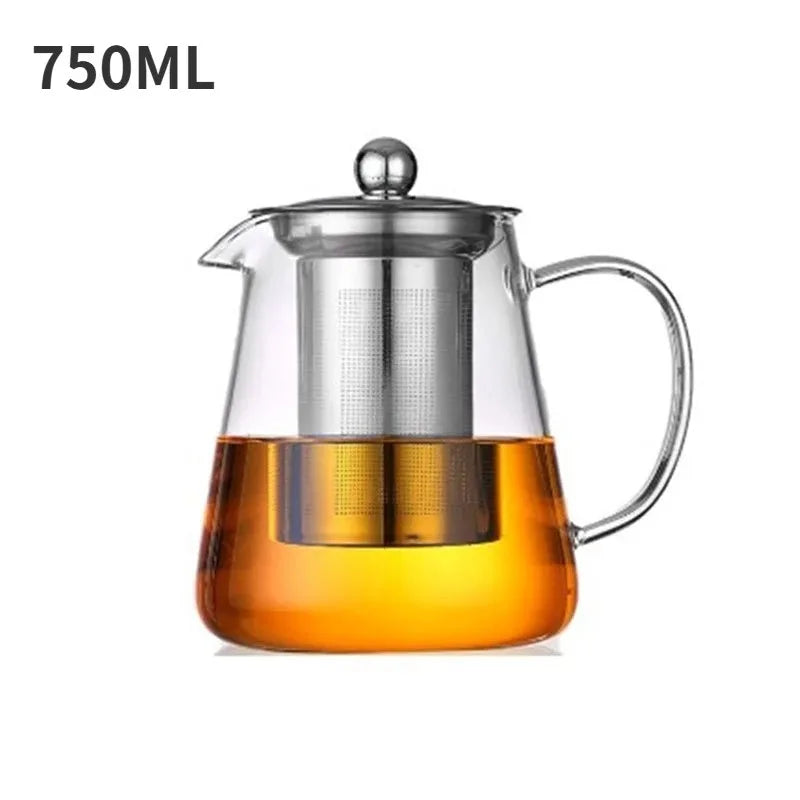 Borosilicate Glass Teapot with Stainless Steel Infuser