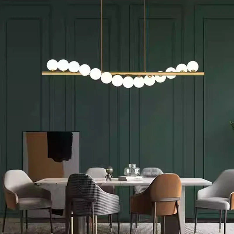 Starry Sky Glass Bubble Pendant Light – Nordic Modern LED Chandelier