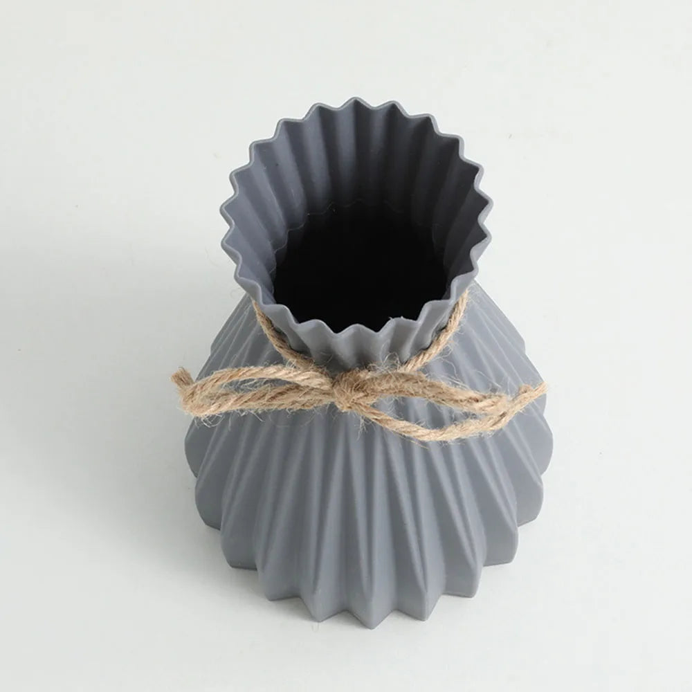 Creative Origami-Style Plastic Vase