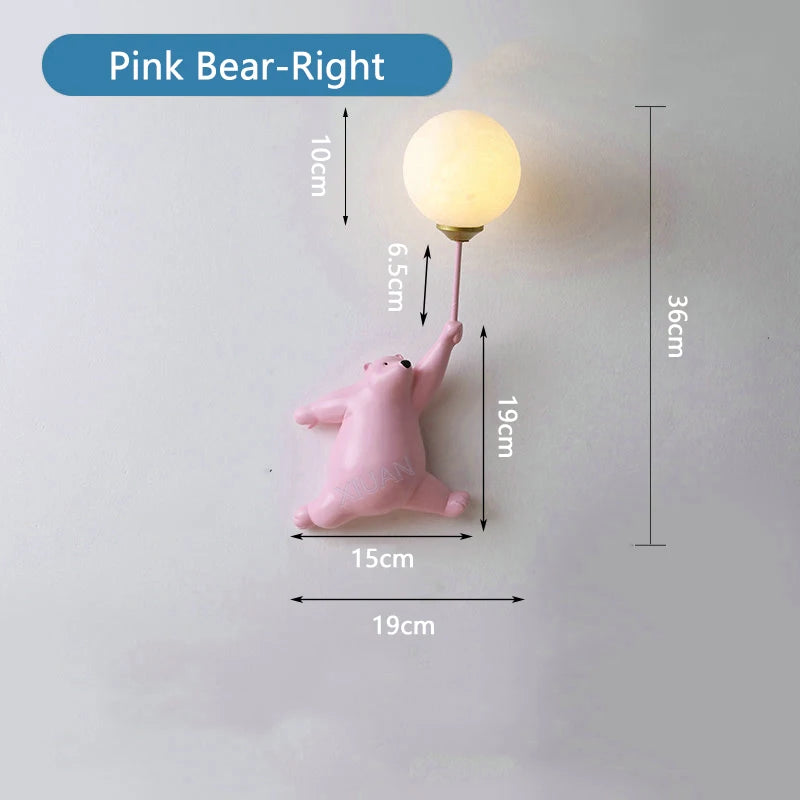 LED Teddy Bear Wall Lamp
