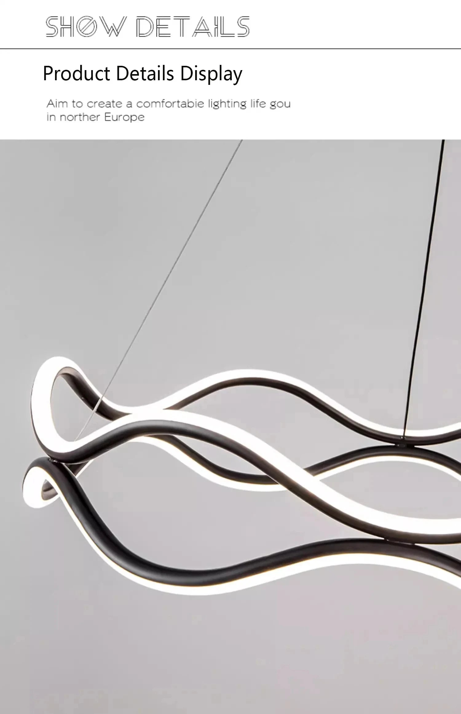 Modern Minimalist LED Chandelier – Nordic Luxury Ceiling Light