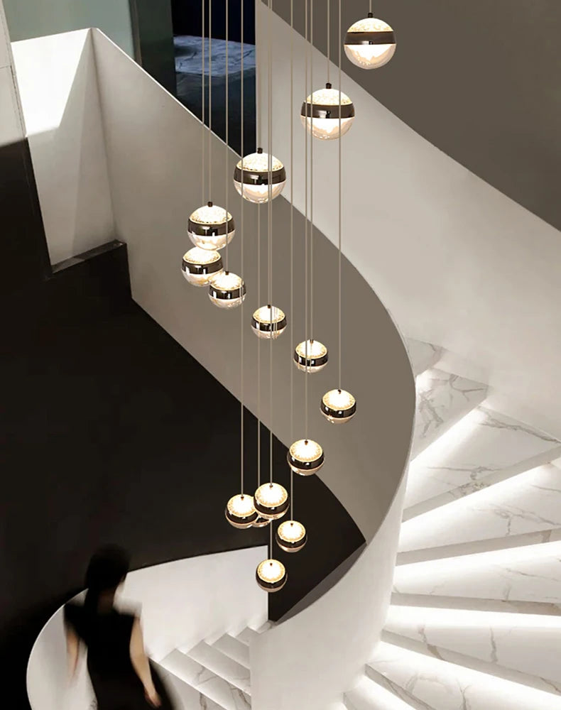 Modern Stair Pendant Chandelier – LED Ceiling Light