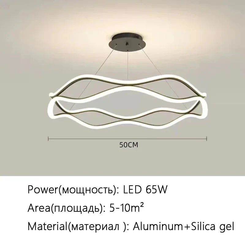 Modern Minimalist LED Chandelier – Nordic Luxury Ceiling Light