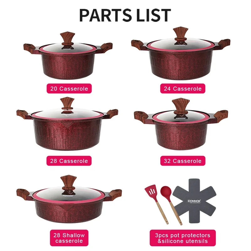 Non-Stick Granite Cookware Set – 6-Piece or 15-Piece