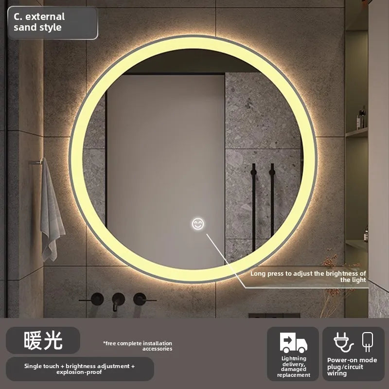 Smart LED Bathroom Mirror – Anti-Fog, Touch Control
