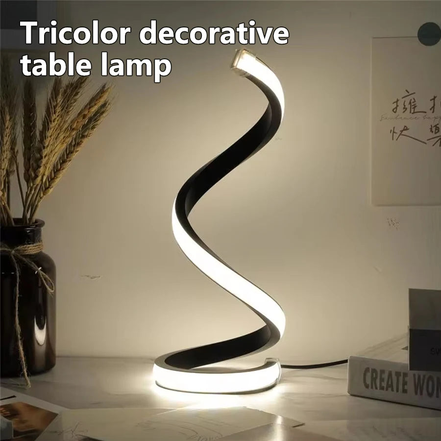 LED Spiral Night Light Table Lamp