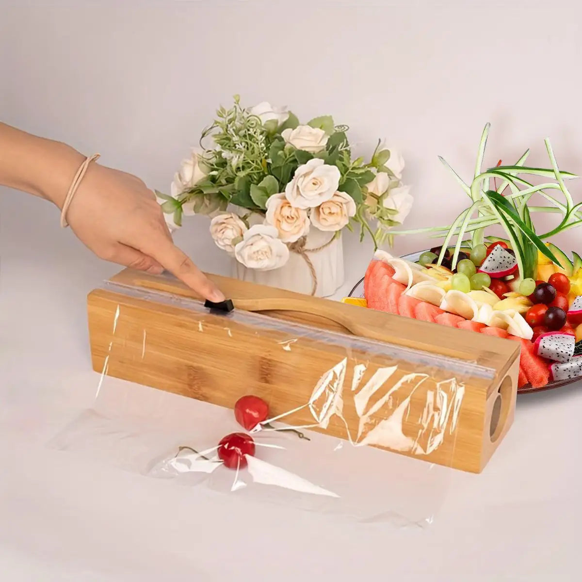 Bamboo Kitchen Wrap Dispenser