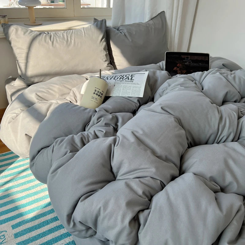 4-Piece 100% Cotton Bedding Set – Soft, Breathable & Premium Quality