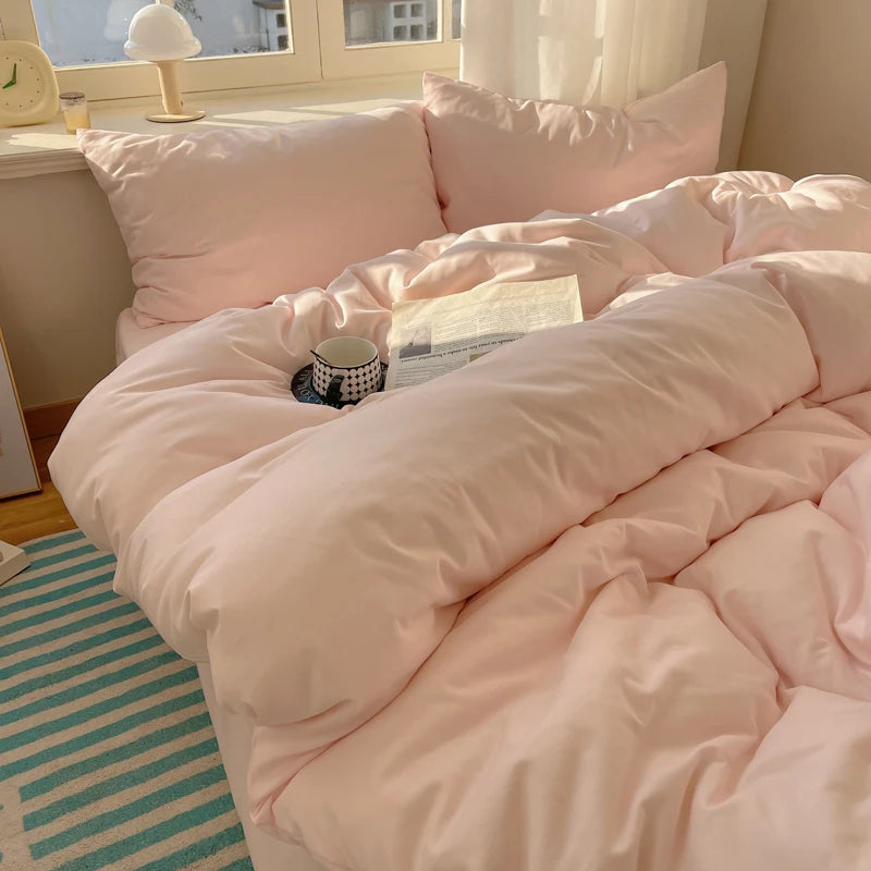 4-Piece 100% Cotton Bedding Set – Soft, Breathable & Premium Quality