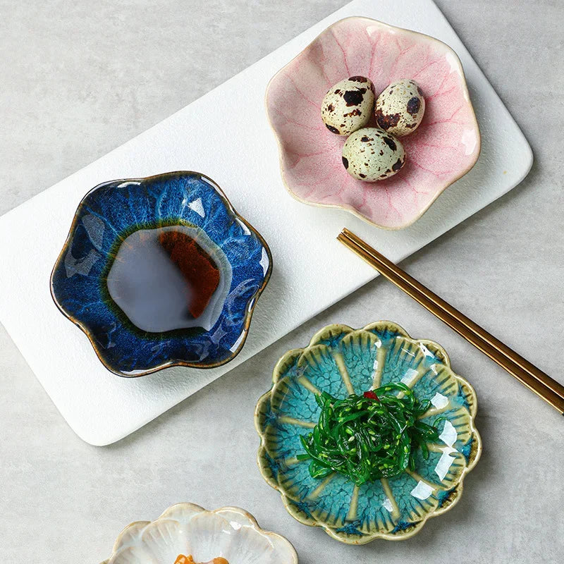 Japanese Ceramic Retro Plate – Mini Dipping Dish