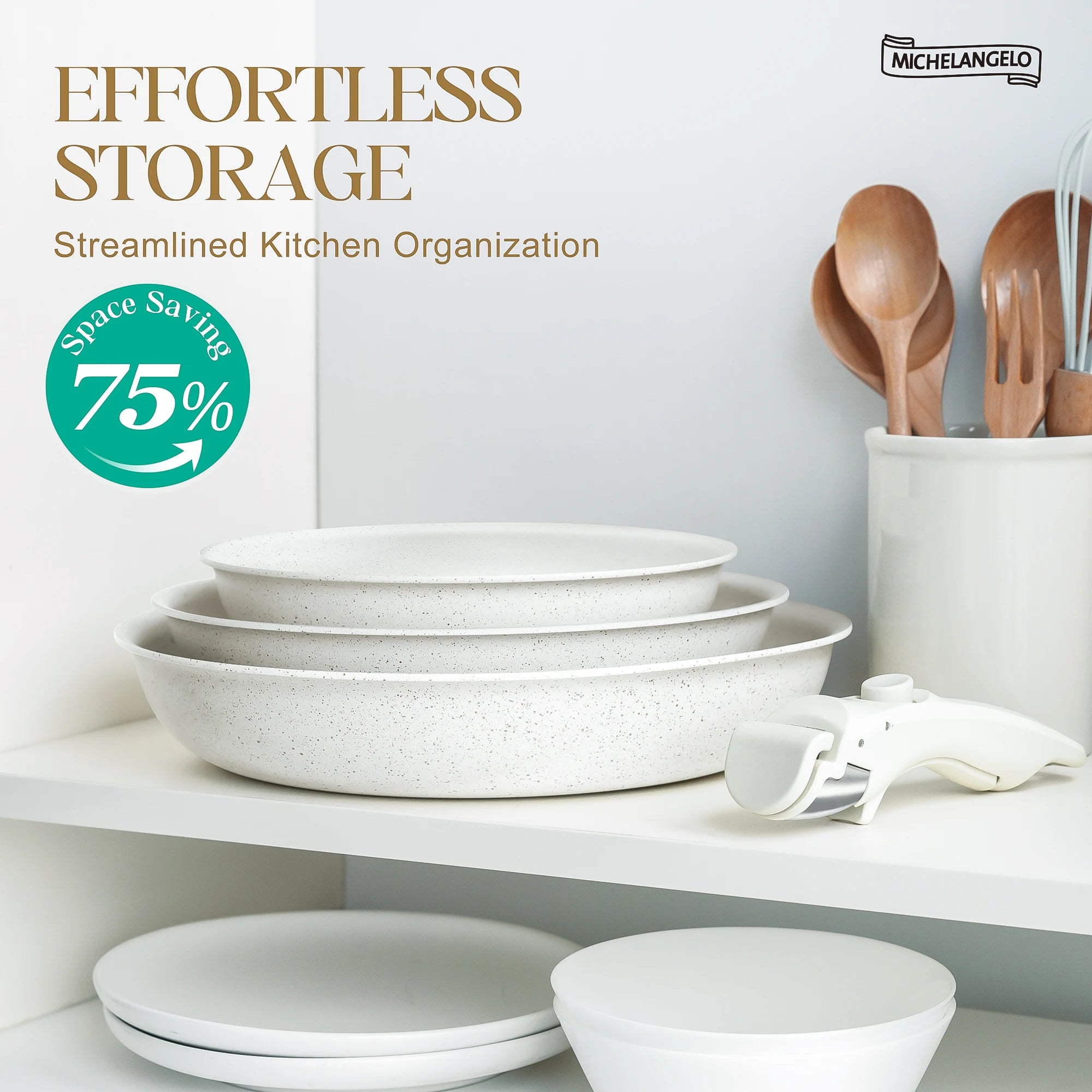 MICHELANGELO Non Stick Frying Pan Set