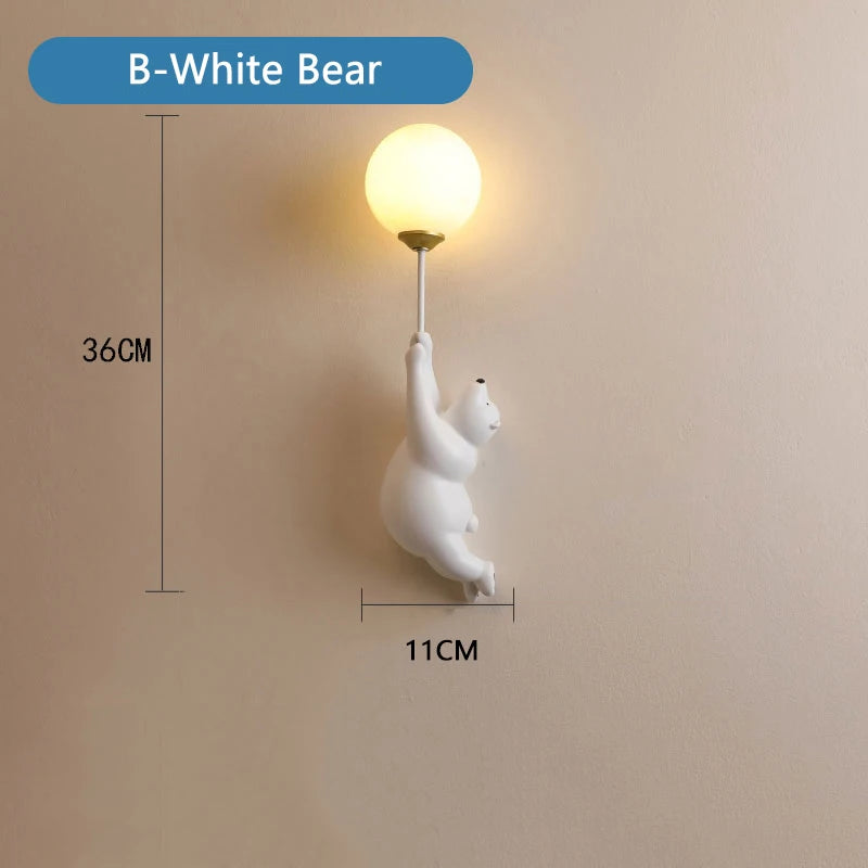 LED Teddy Bear Wall Lamp