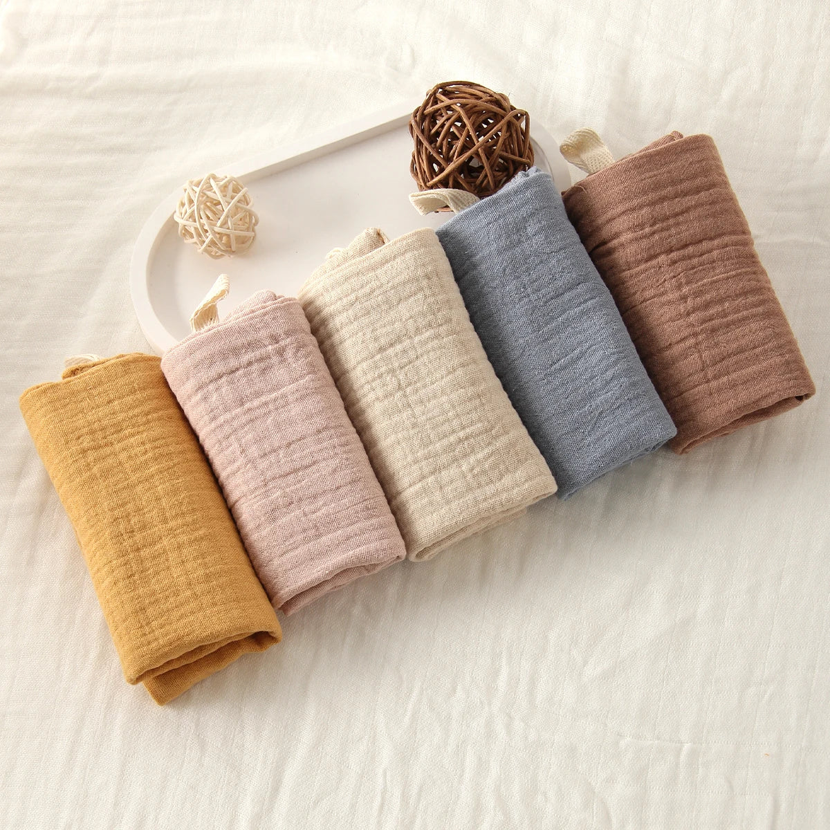 5PCS Cotton Baby Muslins