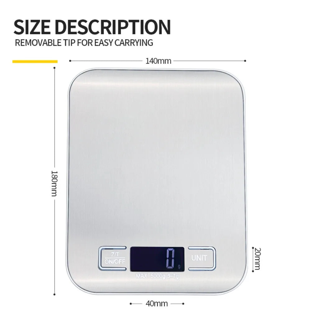 5kg Digital Kitchen Scale – Precision Electronic Weighing