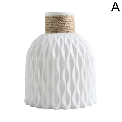 Rope Textured Decorative Vase – Nordic Style