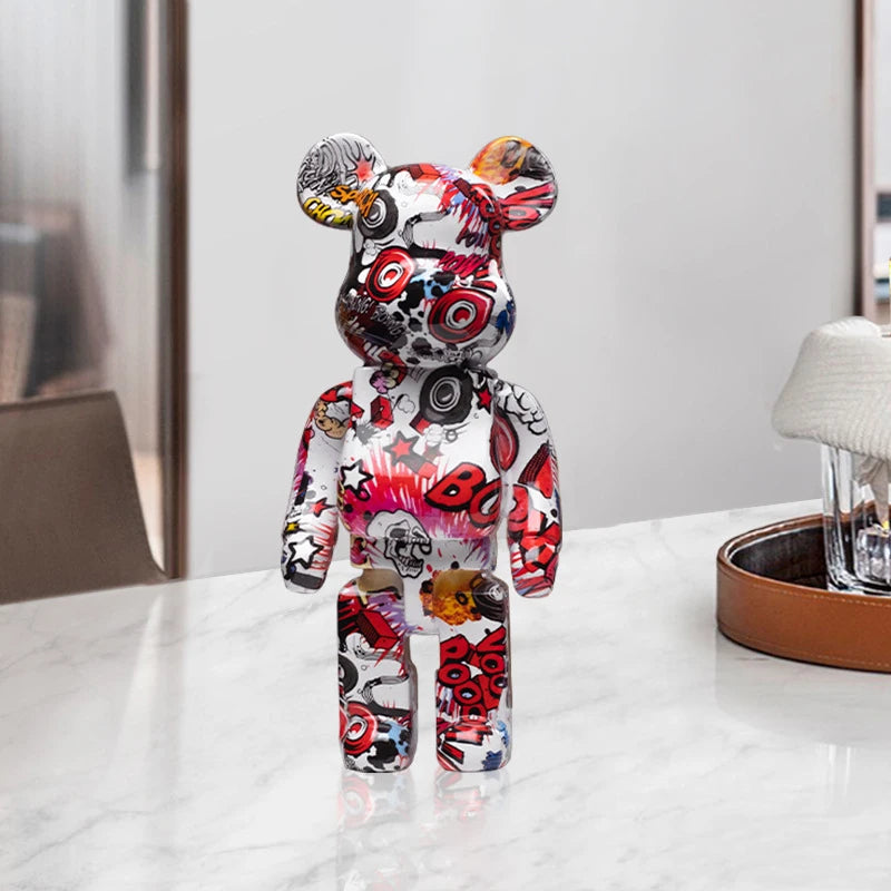 Urban art bear figurine decorative detail
