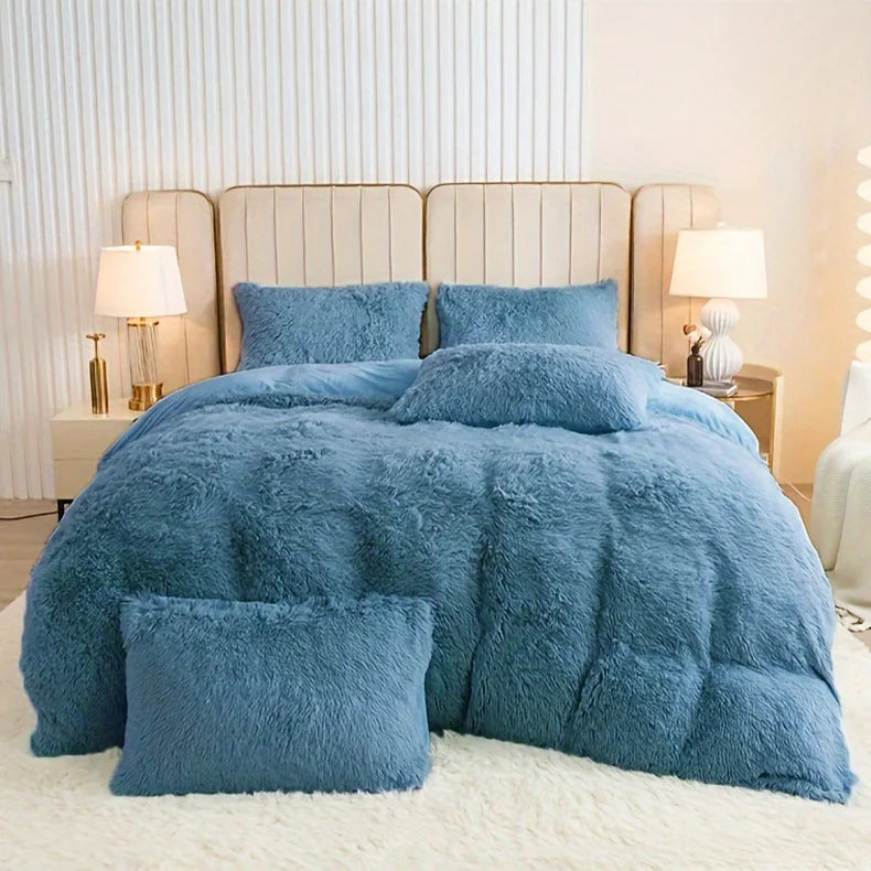3-Piece Luxurious Plush Duvet Cover Set – Ultra-Soft Faux Fur Comfort