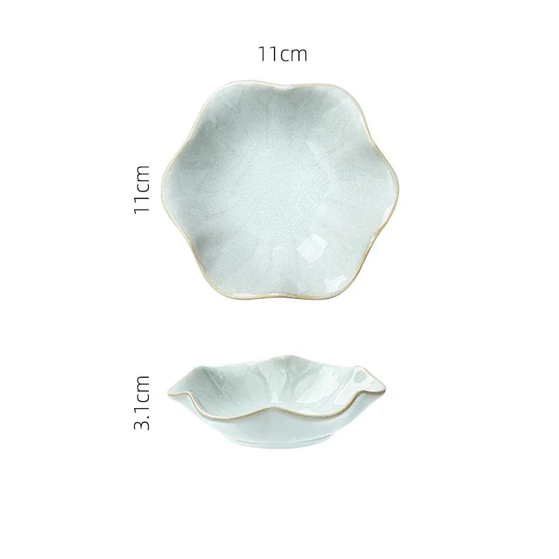 Japanese Ceramic Retro Plate – Mini Dipping Dish