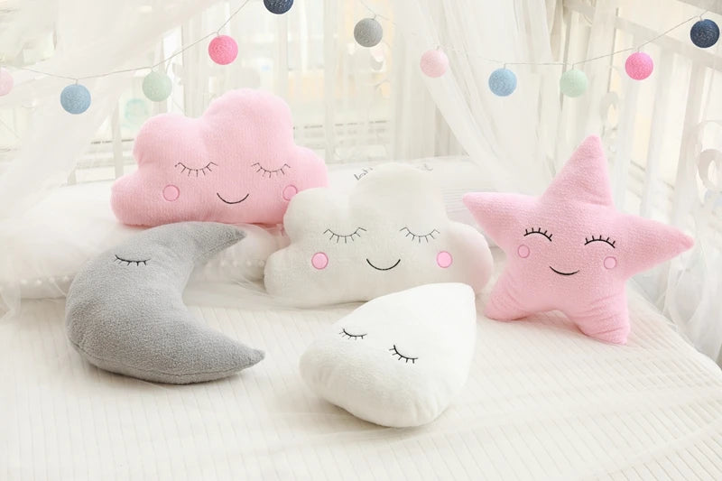 Cloud Moon Star Raindrop Plush Pillow