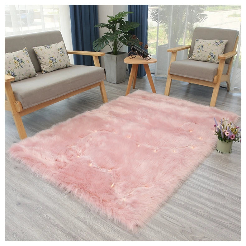 Luxu Fluffy Artificial Wool Rug