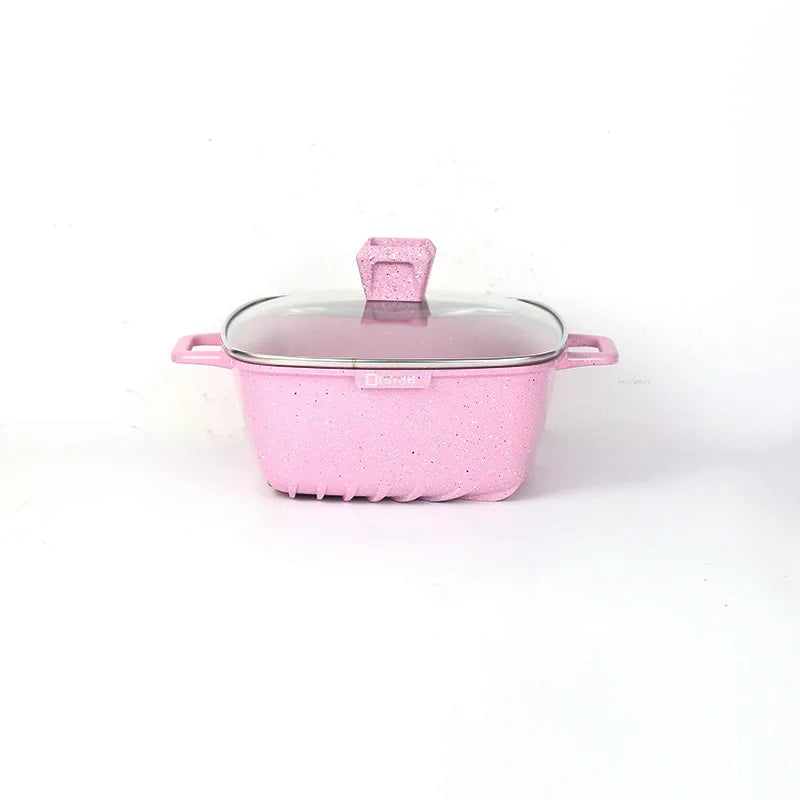 Premium Marble & Granite Non-Stick Cookware Set – Even Heating, Stylish Design