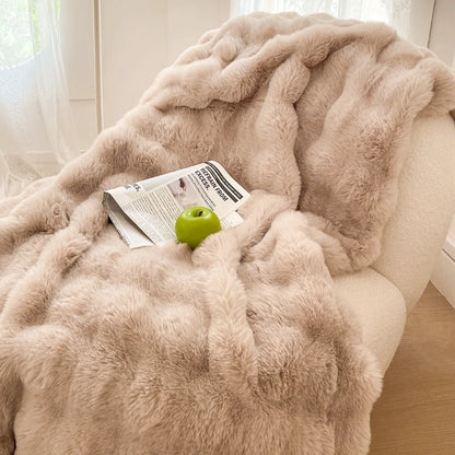 Faux Fur Throw Blanket