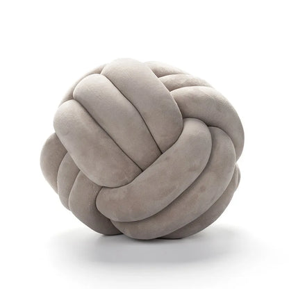 Handmade Knot Ball Pillow – Soft Velvet Cushion