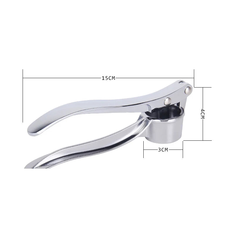 Stainless Steel Garlic Press – Manual Crusher & Mincer