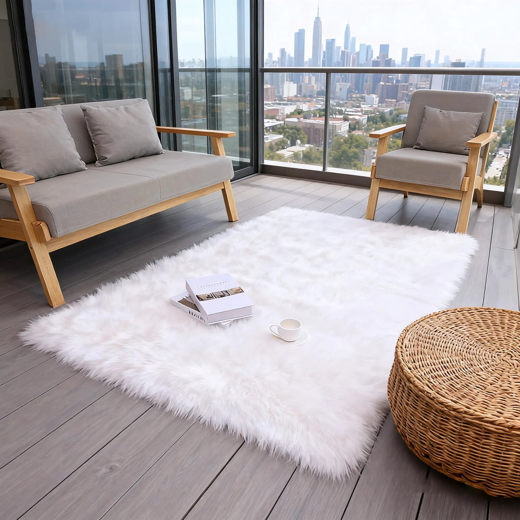Luxu Fluffy Artificial Wool Rug
