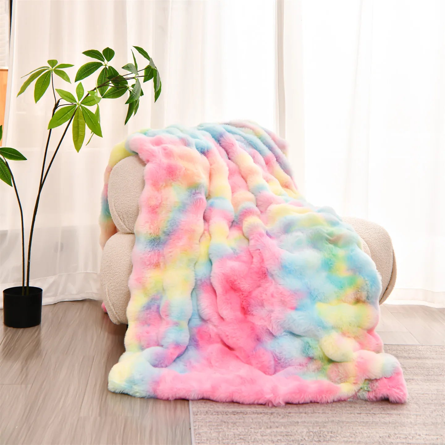 Faux Fur Throw Blanket