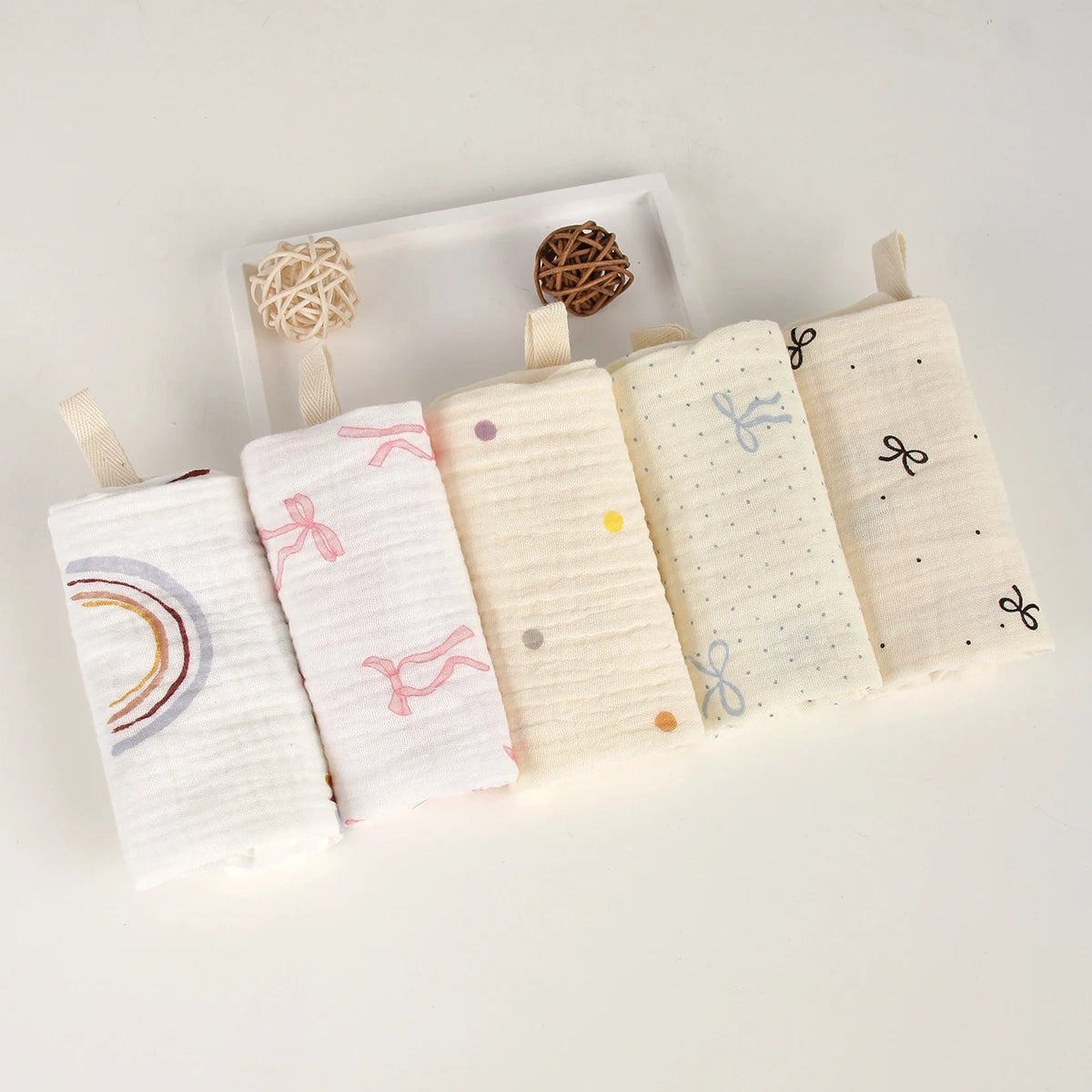 5PCS Cotton Baby Muslins