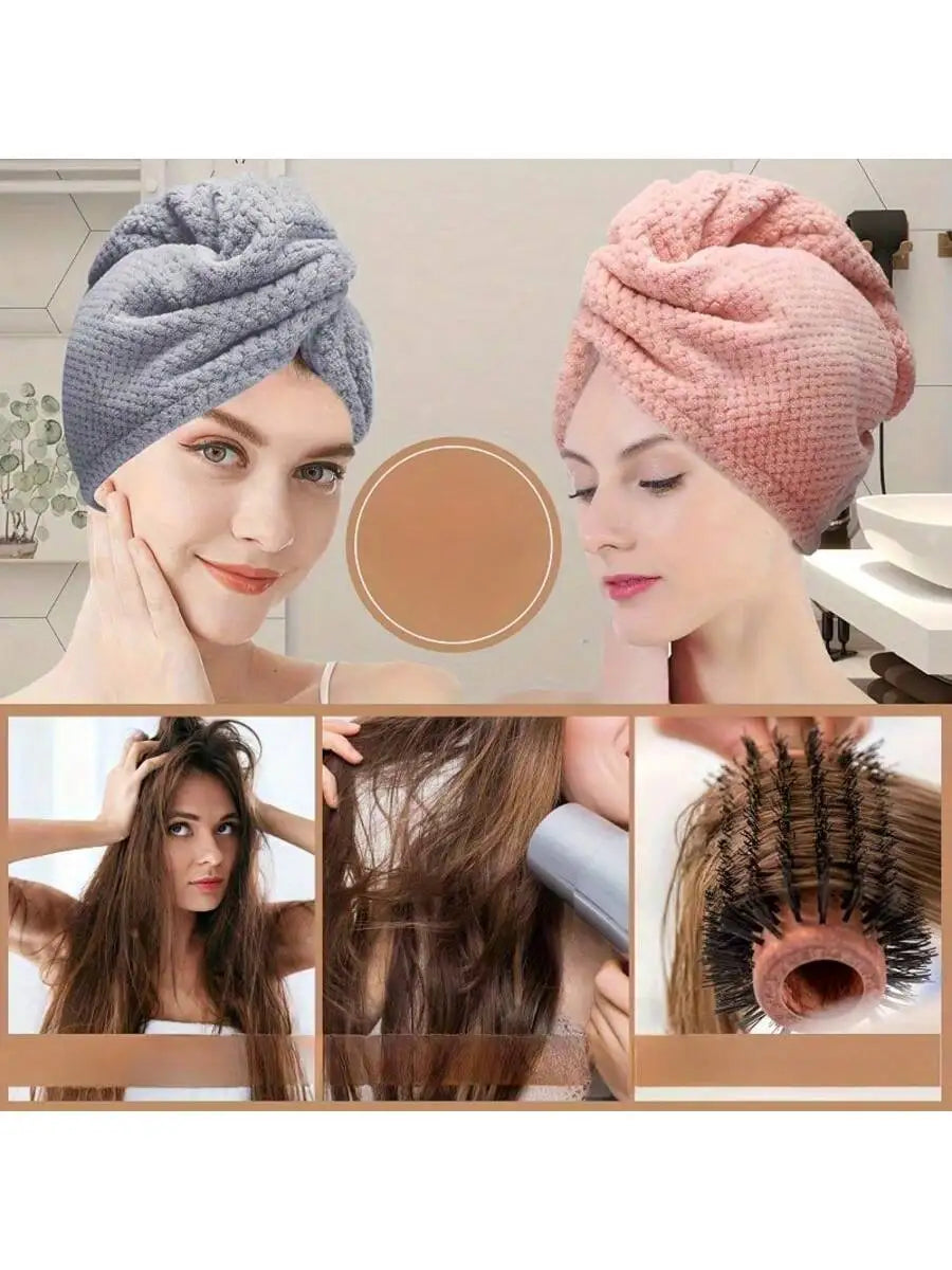 Ultra-Absorbent Hair Towel Wrap – 9.8” x 25.5”