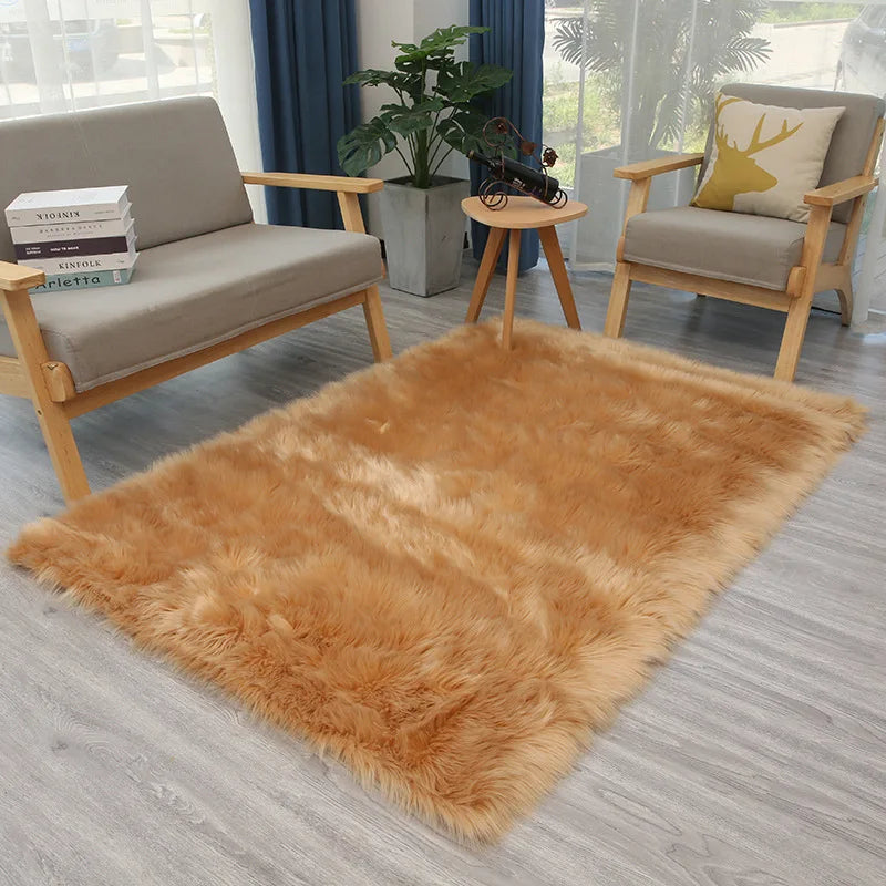 Luxu Fluffy Artificial Wool Rug
