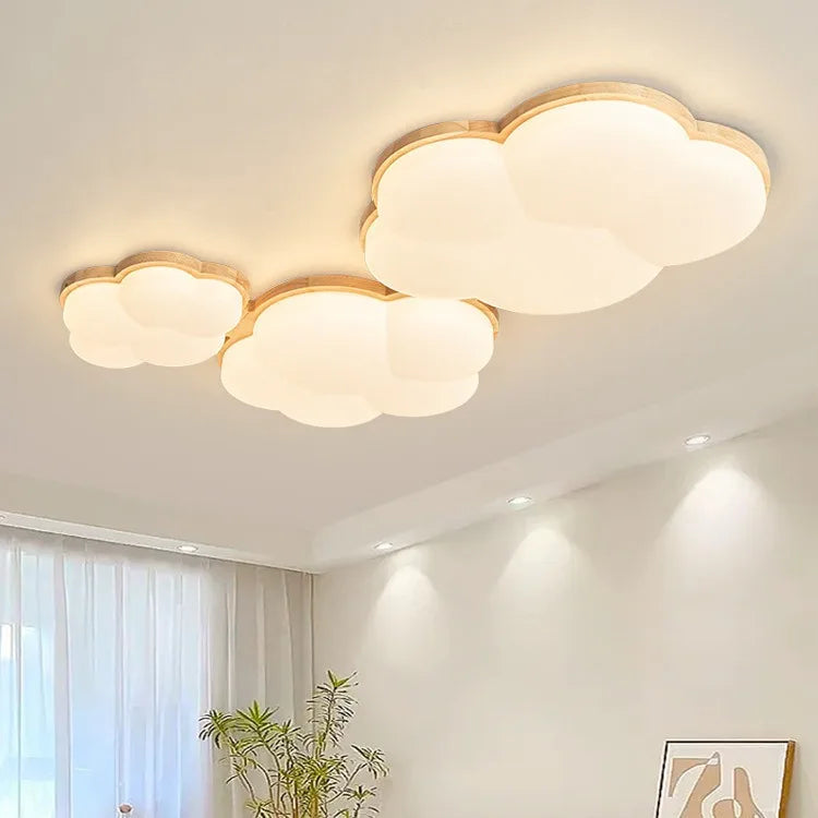 Nordic Wood Grain Flush Creative Lighting Fixture