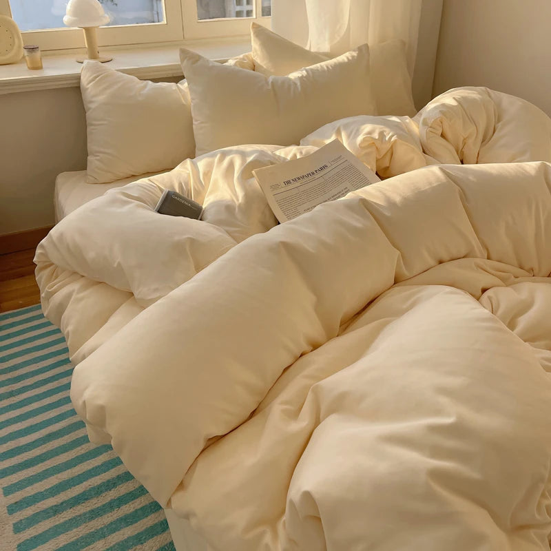 4-Piece 100% Cotton Bedding Set – Soft, Breathable & Premium Quality