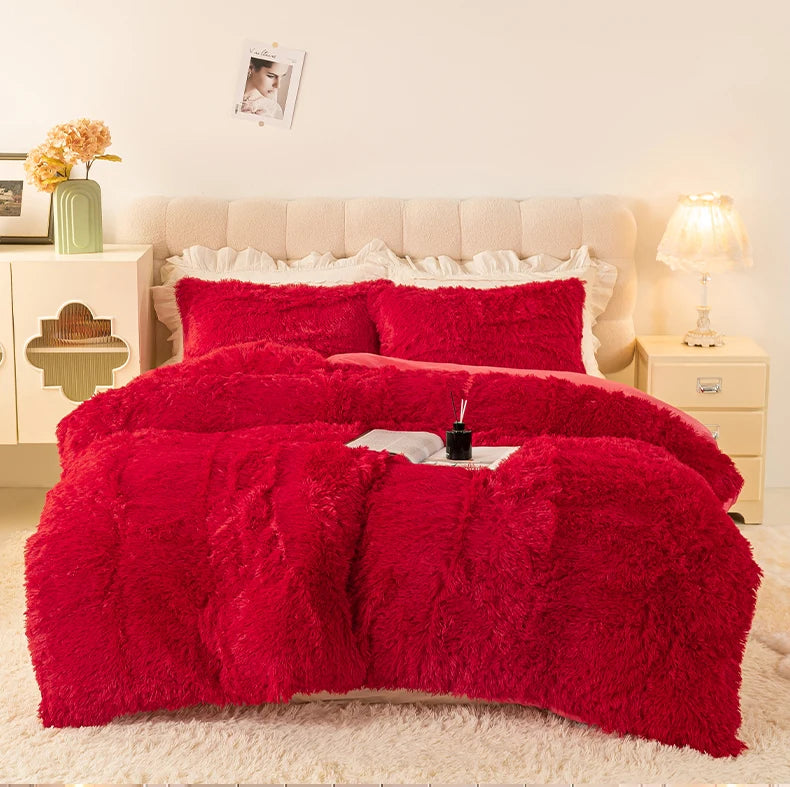 3-Piece Luxurious Plush Duvet Cover Set – Ultra-Soft Faux Fur Comfort