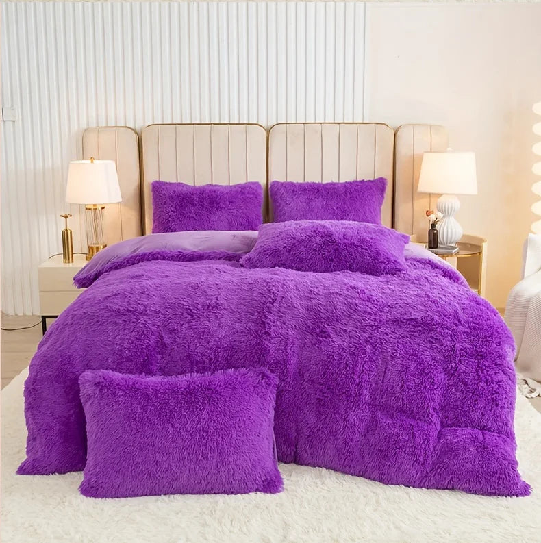3-Piece Luxurious Plush Duvet Cover Set – Ultra-Soft Faux Fur Comfort
