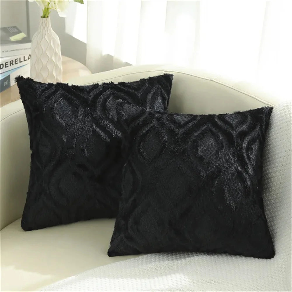 Cotton Plush Pillow Cover