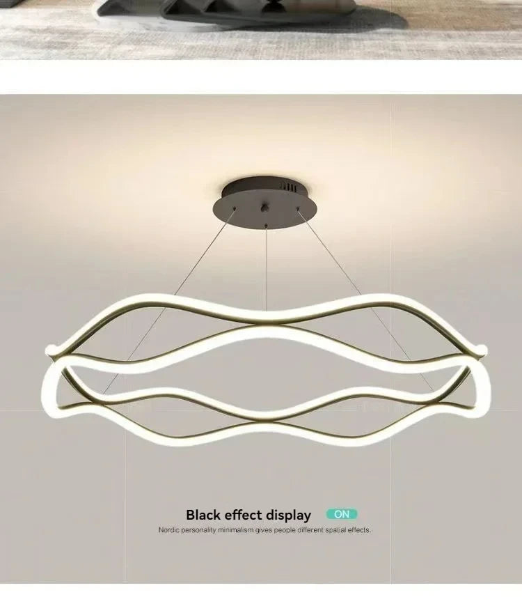 Modern Minimalist LED Chandelier – Nordic Luxury Ceiling Light