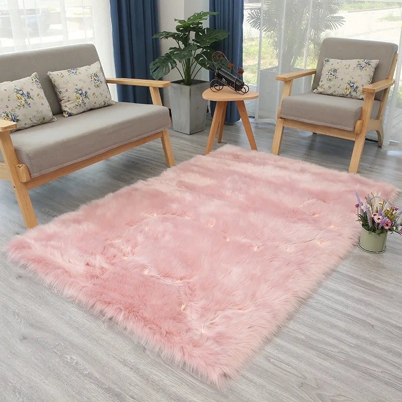 Luxu Fluffy Artificial Wool Rug
