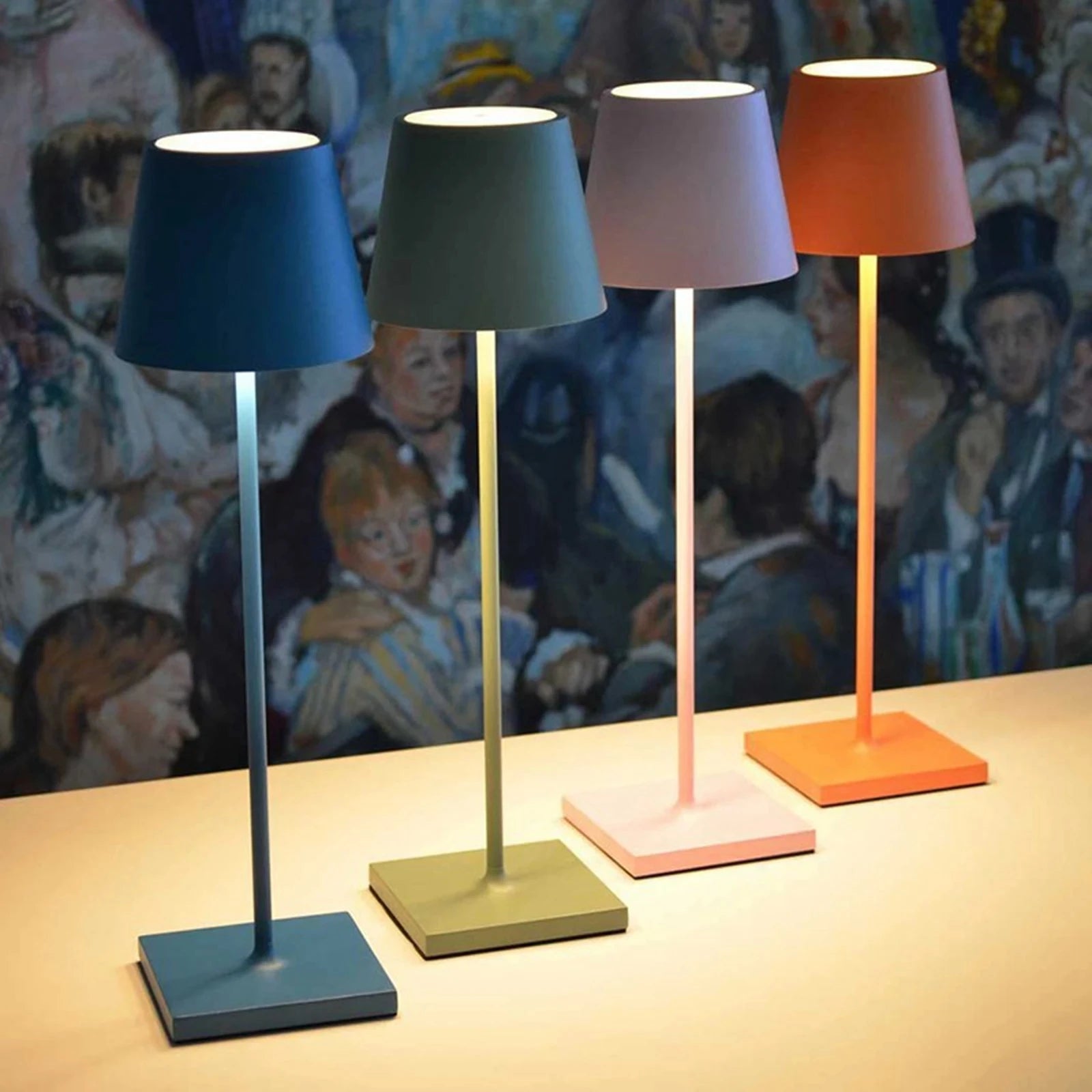 Rechargeable 3-Color LED Desk Lamp – Portable, Dimmable & Stylish