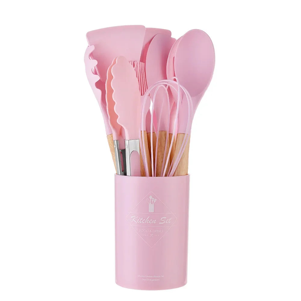 Silicone Kitchenware Non-Stick Cookware Utensils Set
