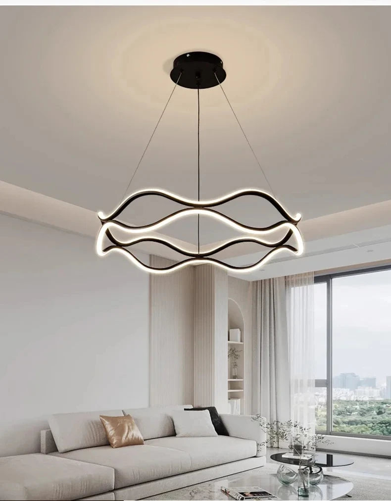 Modern Minimalist LED Chandelier – Nordic Luxury Ceiling Light
