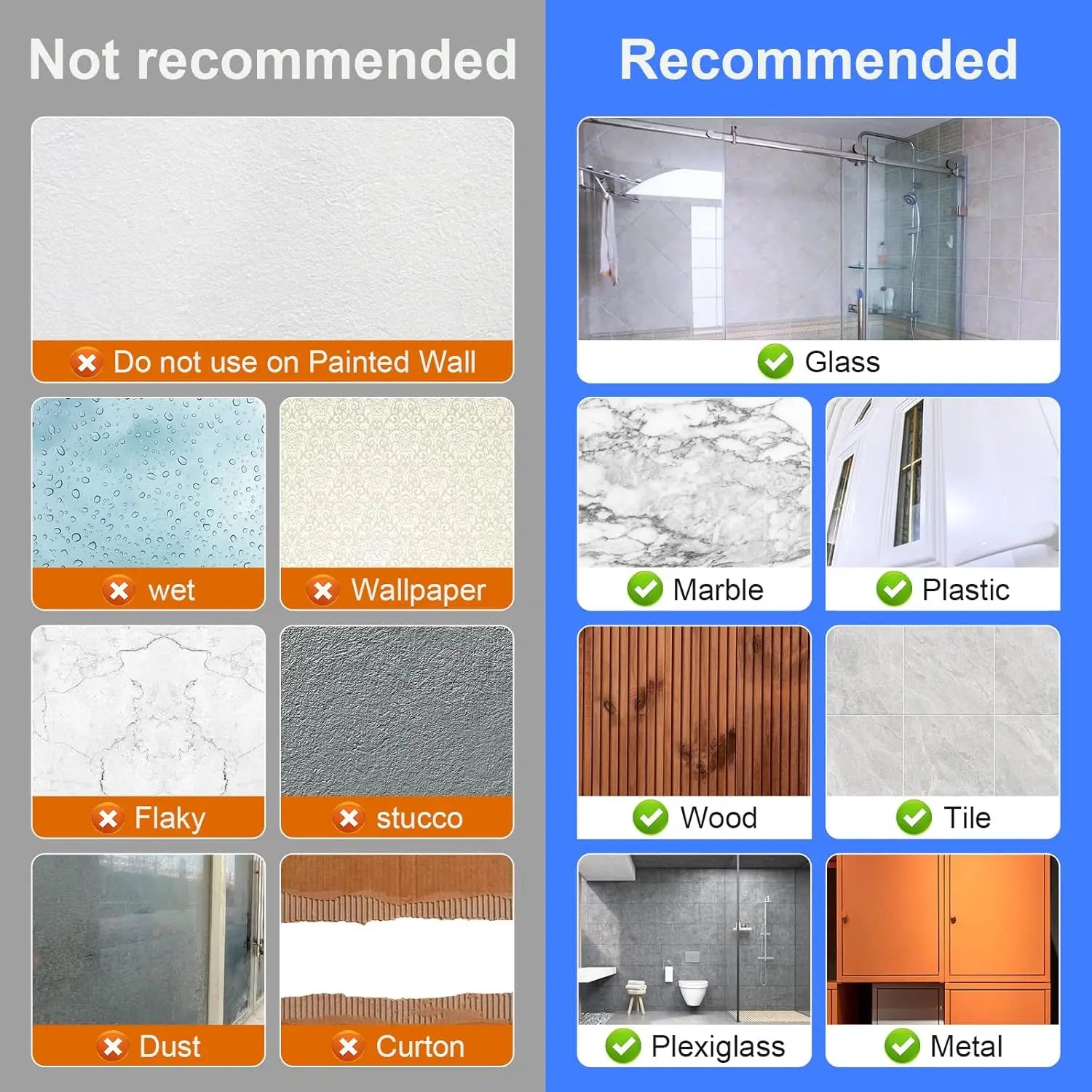 Multi-Purpose Adhesive Wall Hooks – Mop & Broom Holder for Kitchen/Bathroom Organization